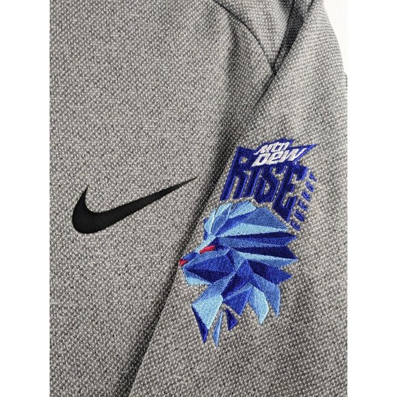 NIKE Dri-Fit 1/4 Zip Pullover Fleece Lined Sweatshirt Men's Large Gray Logo - Picture 5 of 9